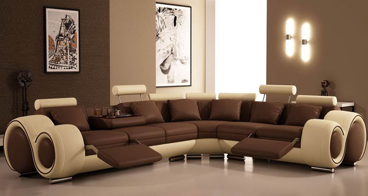 brown modern sofa