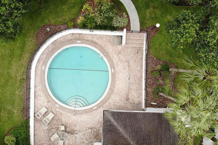 exterior pool aerial view