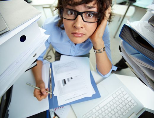face close up of a stressed woman