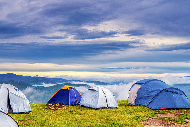 tents on the mountain