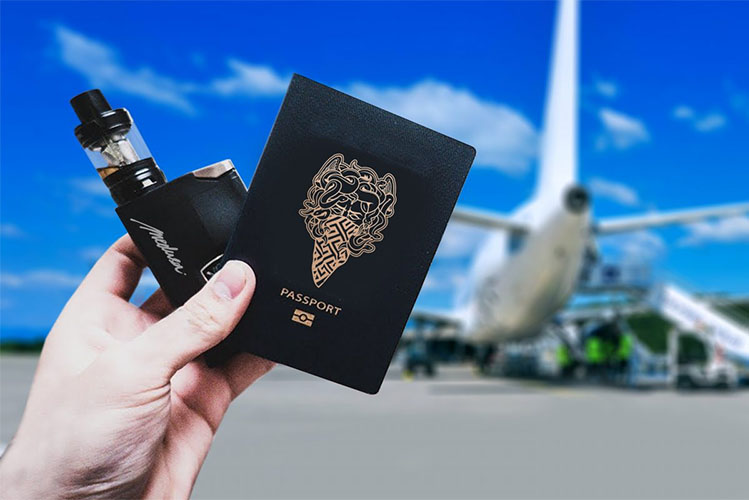 traveler with passport in hand