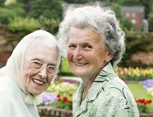 two old women in the park