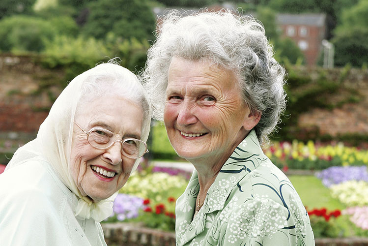 two old women in the park